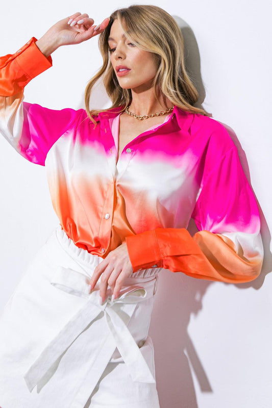 Remember This Feeling Woven Top in FUCHSIA ORANGE - Remember This Topic