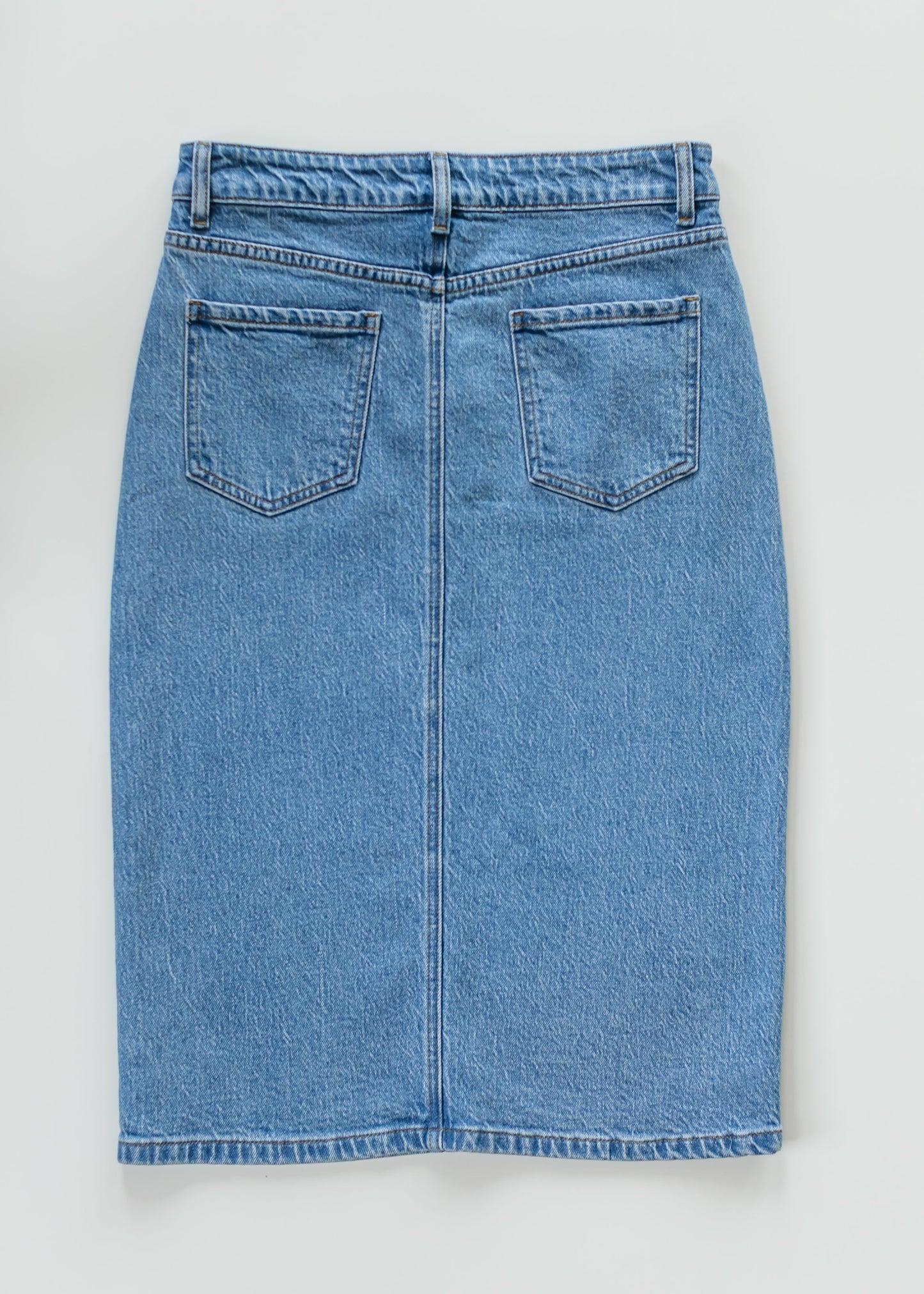 Remi Denim Classic Wash Midi Skirt view 28 - Remi Bader Denim Skirt (dress)