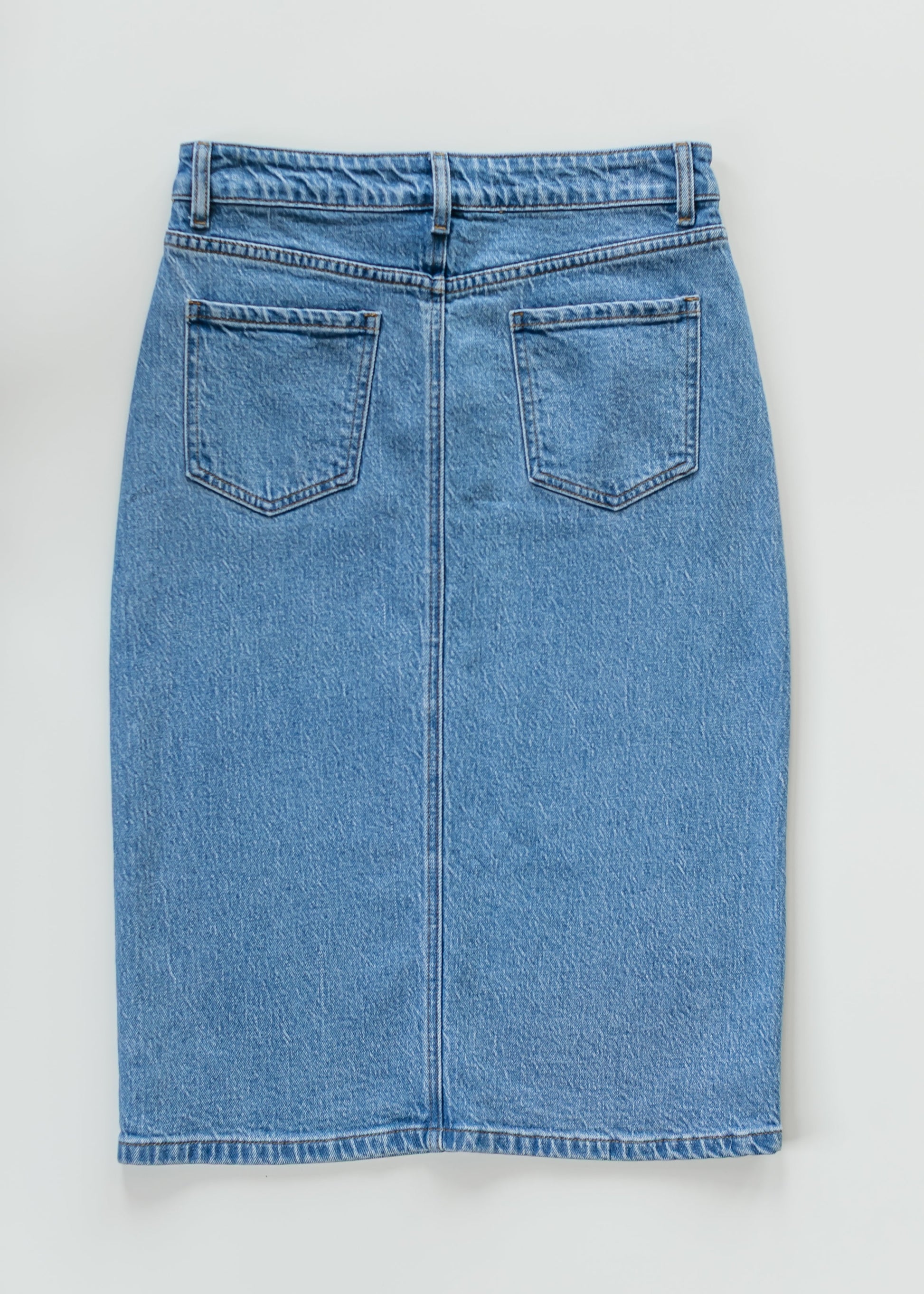 Remi Denim Classic Wash Midi Skirt view 28 - Remi Bader Denim Skirt (dress)