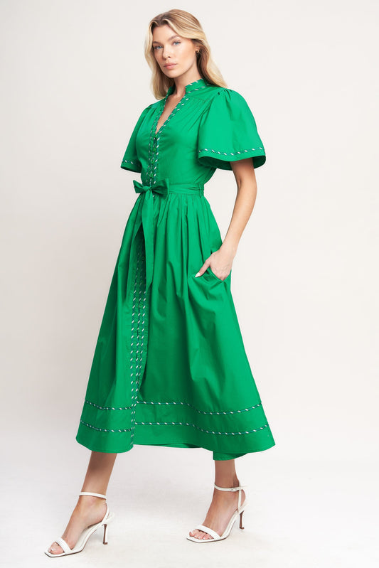 resort escape woven Resort Escape Woven Midi Dress view 2 (dress) - shop at us.meeeshop