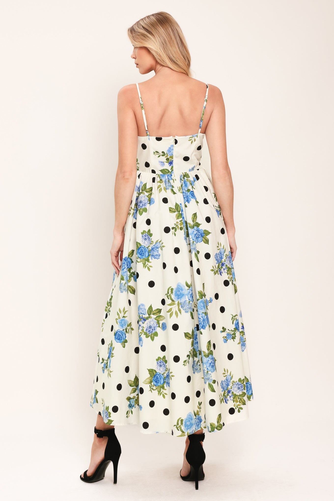 Retro Flora Woven Midi Dress view 6 - Retro Floral Dress
