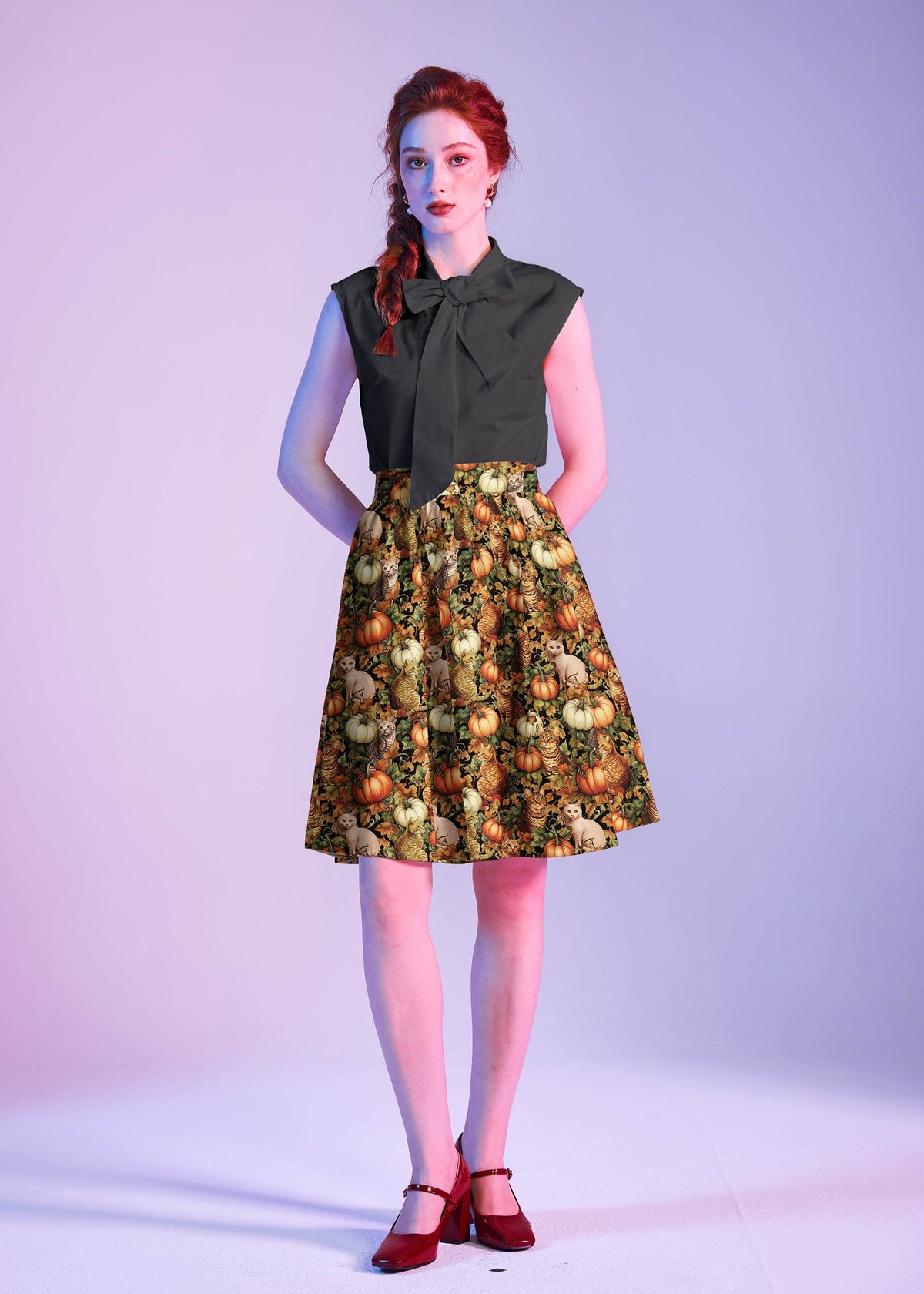 Retrolicious Black Bow Top in M view 3