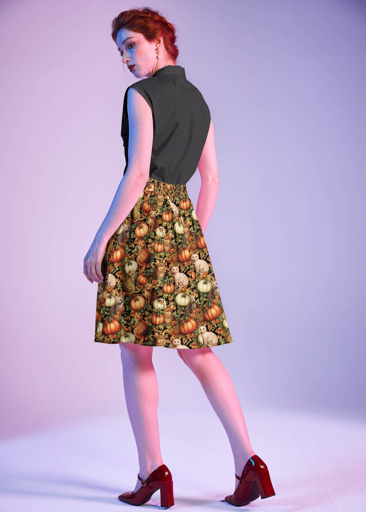 Retrolicious Black Bow Top in XL view 5