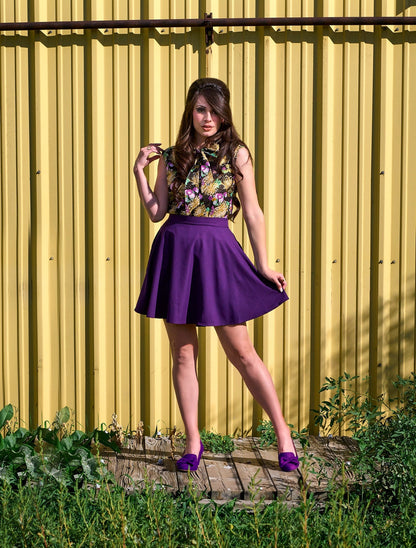 Retrolicious Bloom Bow Top in M view 3 - Flower Bow Top