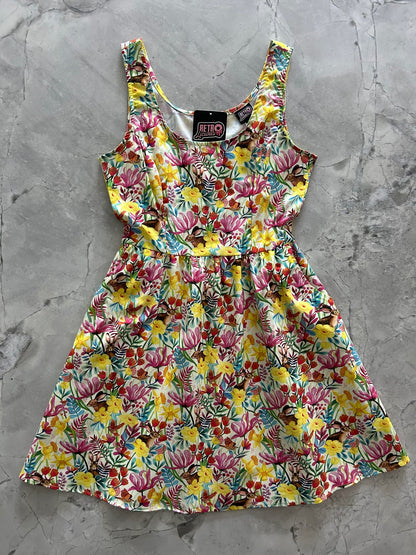 Retrolicious Bunnies Shorter Length Fit & Flare Dress in M view 3 - Short Bunny Dress