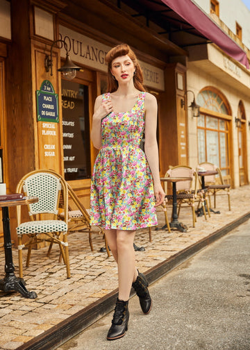 Retrolicious Bunnies Shorter Length Fit & Flare Dress - MeeeShop Women's Fashion