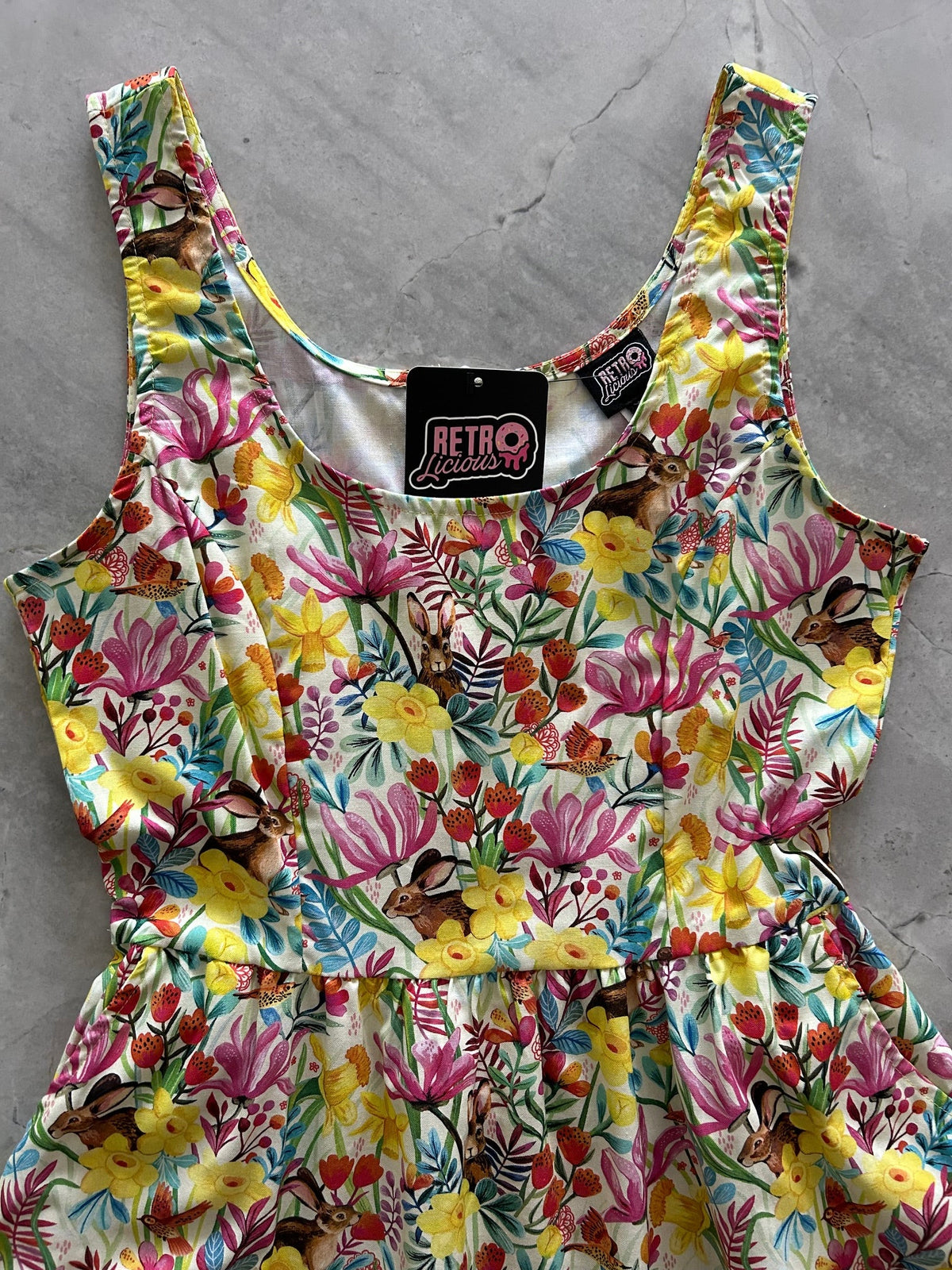 Retrolicious Bunnies Shorter Length Fit & Flare Dress - MeeeShop Women's Fashion