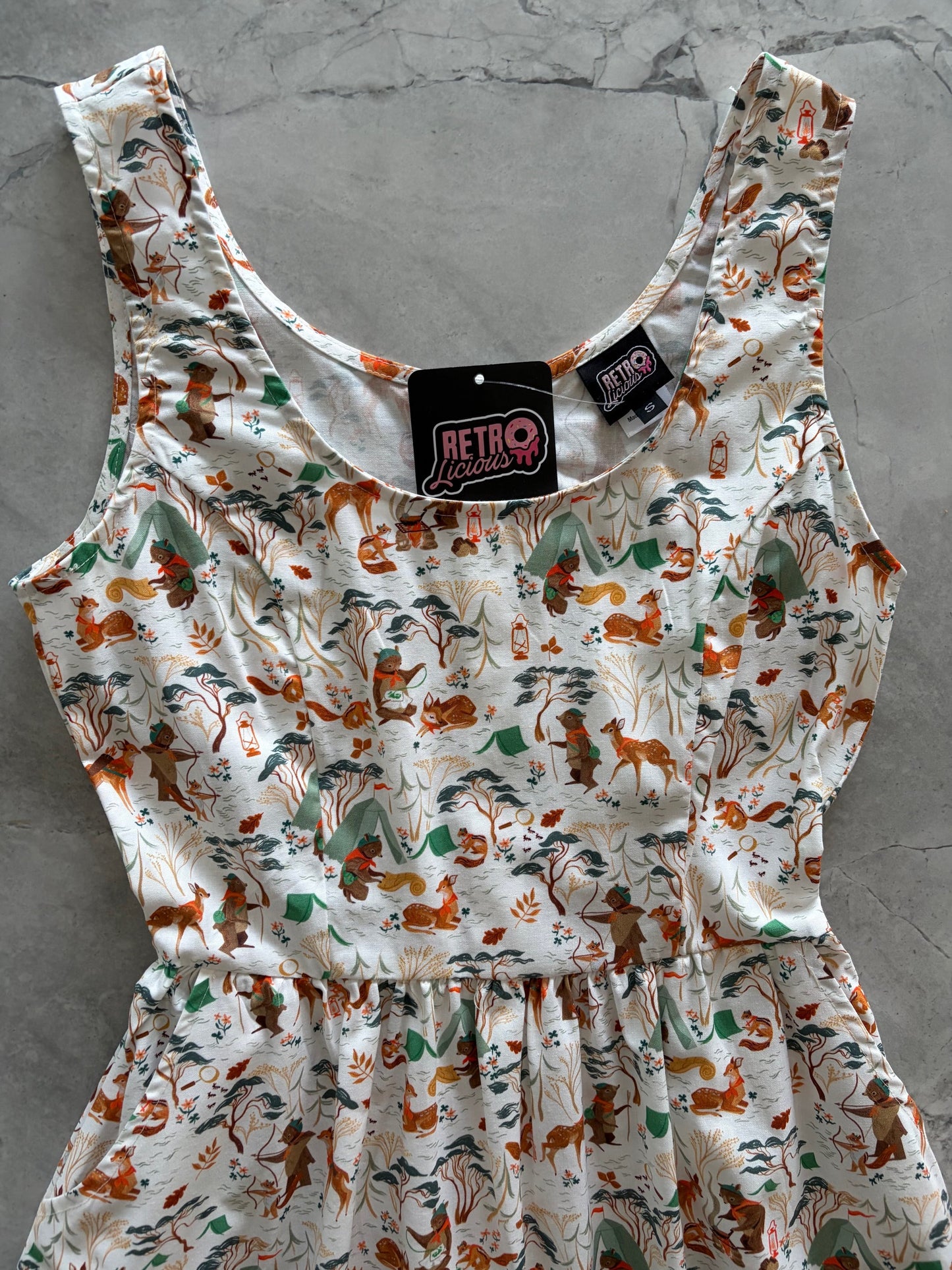Retrolicious Campsite Fit & Flare Dress in 1X view 6