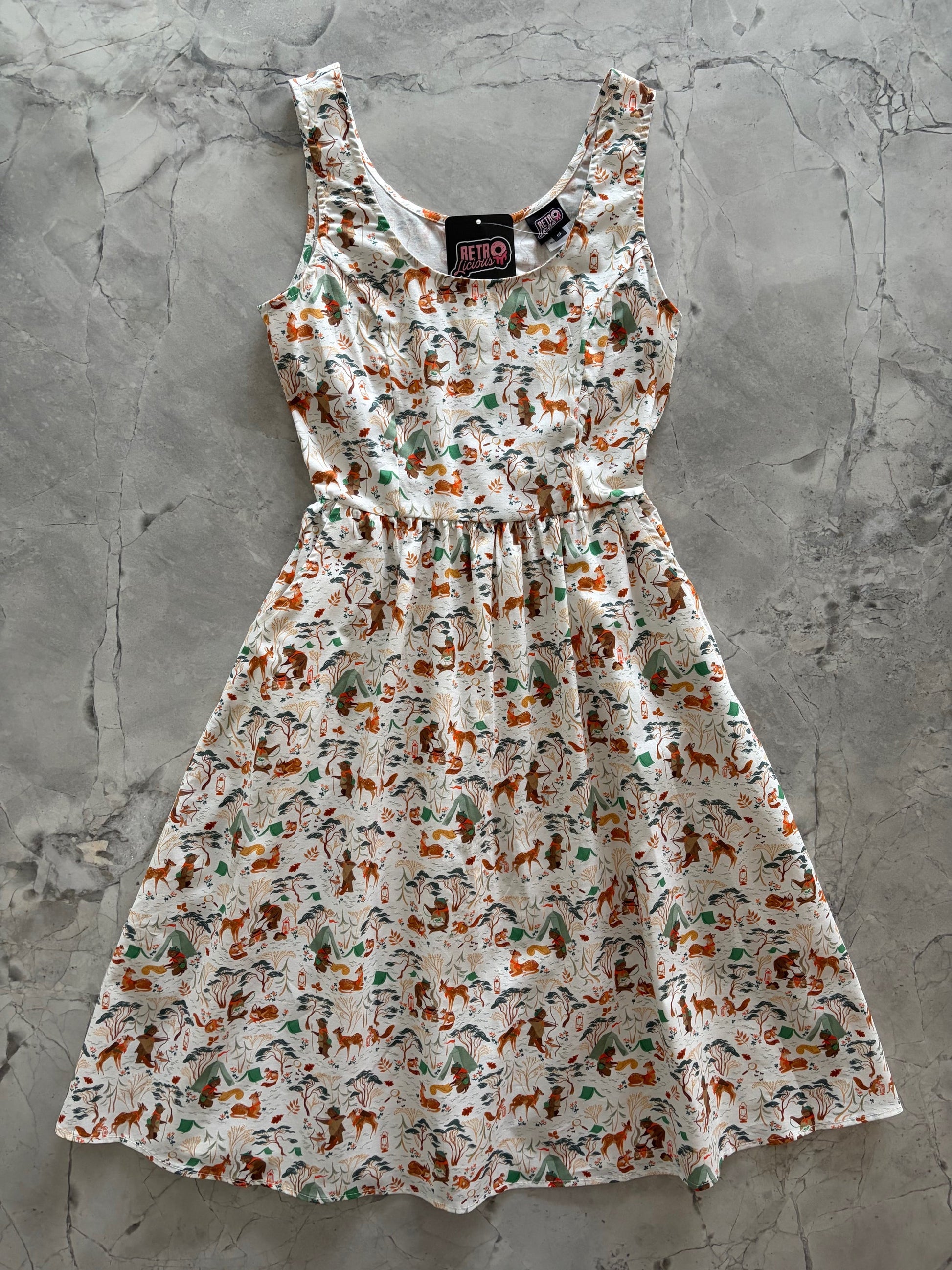 Retrolicious Campsite Fit & Flare Dress in XL view 5