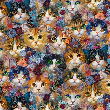 Retrolicious Cats & Flowers Fit & Flare Dress in S view 2