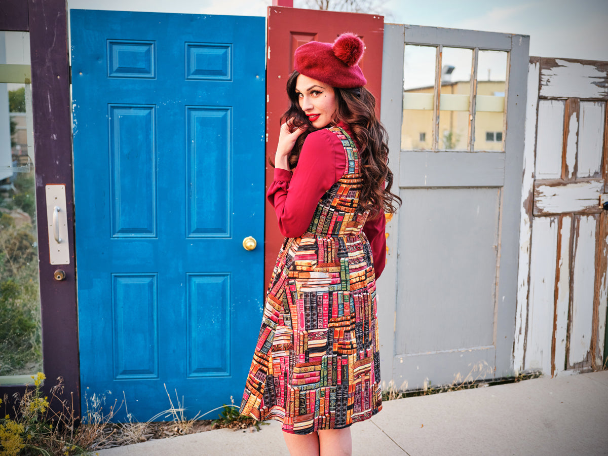 Retrolicious Don't Judge a Book by Its Cover Fit & Flare Dress in L view 4 - Don T Judge By Dress Quotes
