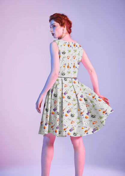 Retrolicious Elizabeth Dress in Witches Brew in 1X view 6 - Brew Dress