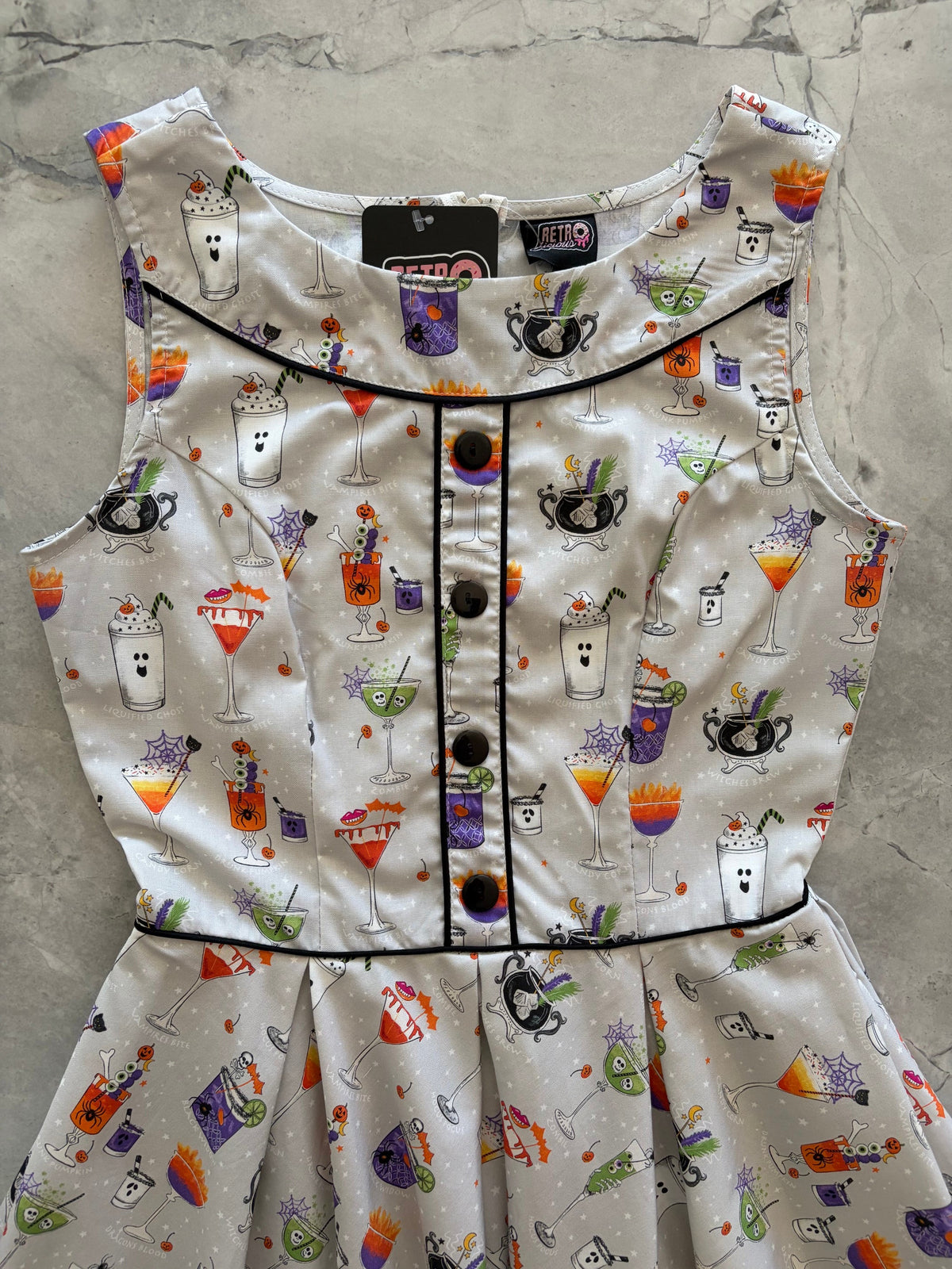 Retrolicious Elizabeth Dress in Witches Brew in L view 4 - Brew Dress