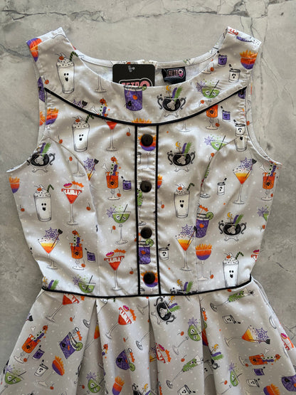 Retrolicious Elizabeth Dress in Witches Brew in L view 4 - Brew Dress