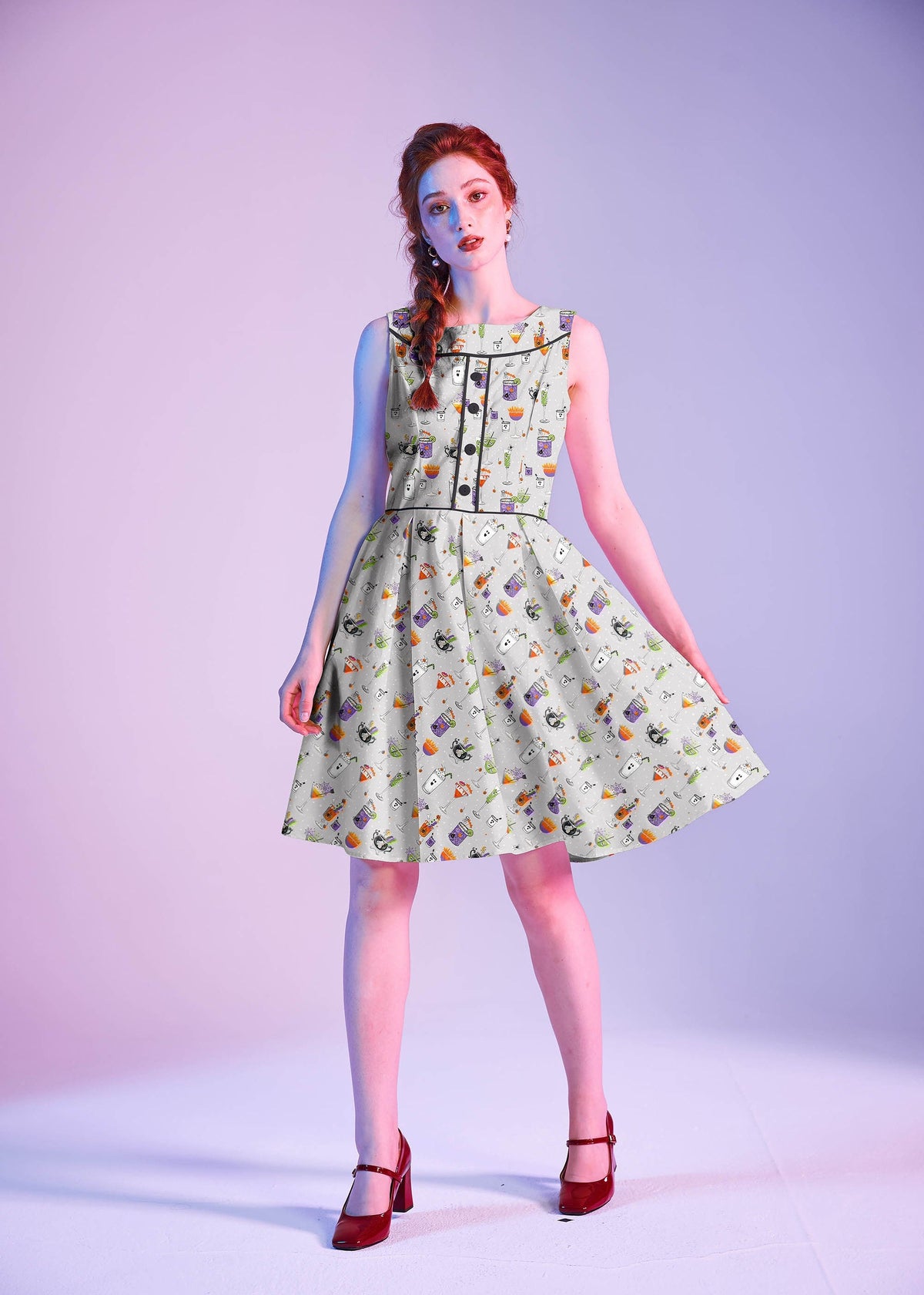 Retrolicious Elizabeth Dress in Witches Brew in XS - Brew Dress