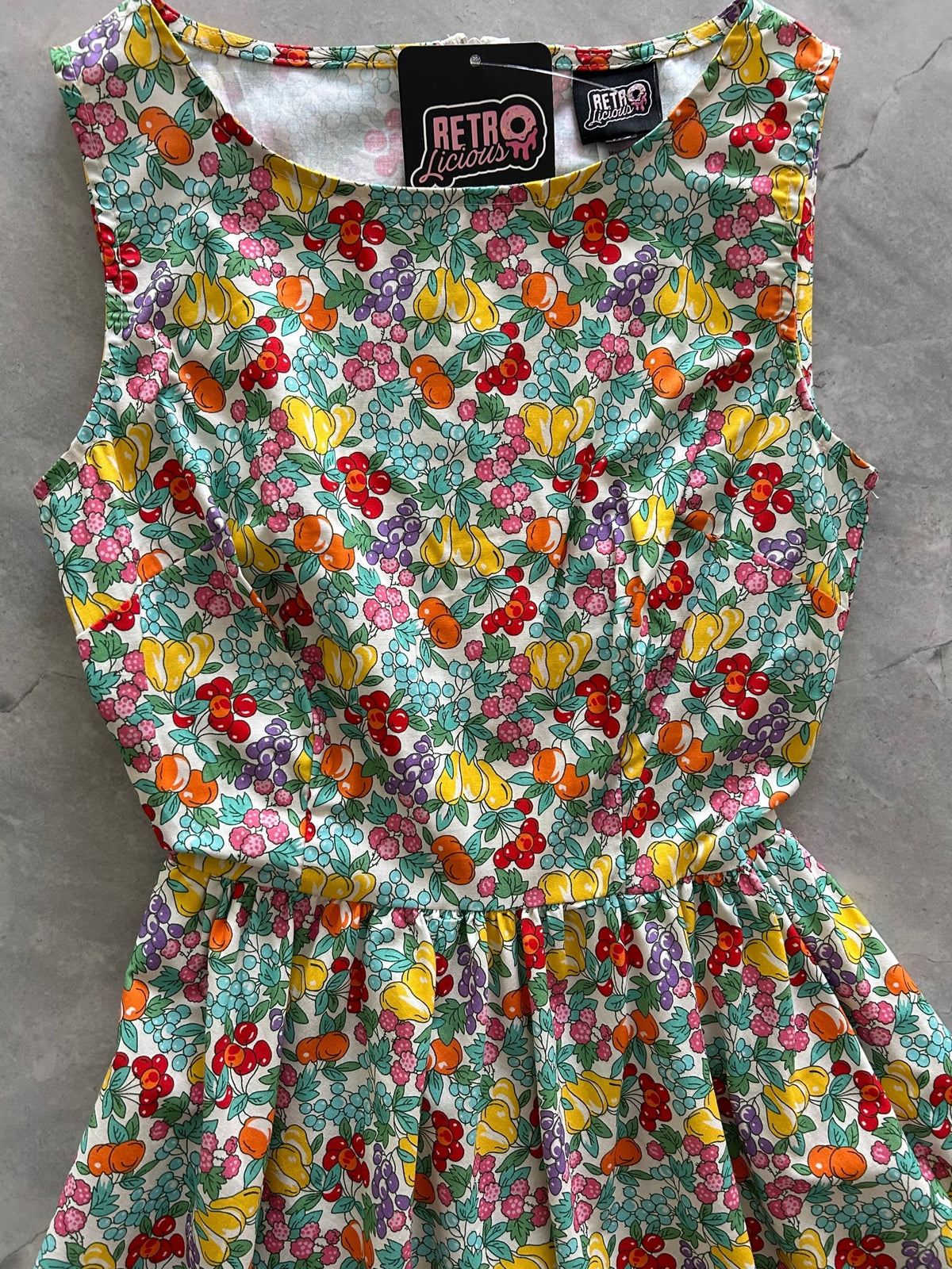 Retrolicious Farmer's Market Midi Dress in 1X view 6 - Farmers Market Dress To Impress