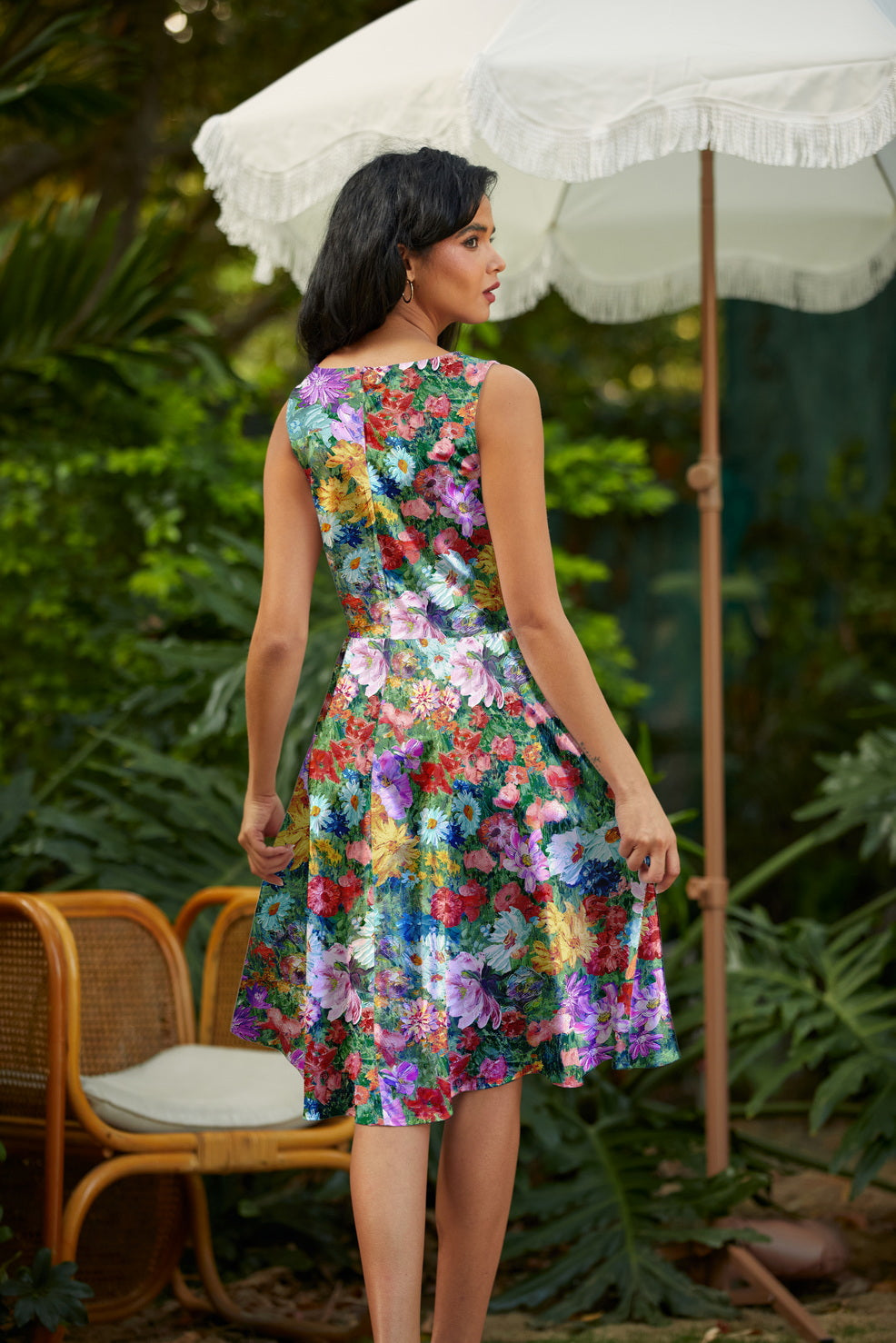 Retrolicious Floral Vintage Dress in 1X view 6 - Can A Floral Dress Be Formal
