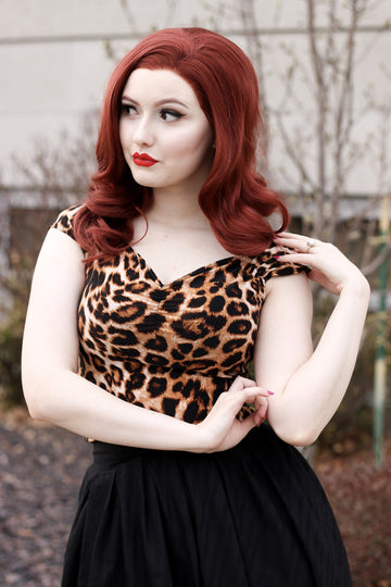 Retrolicious Isabel Top in Leopard - MeeeShop Women's Fashion