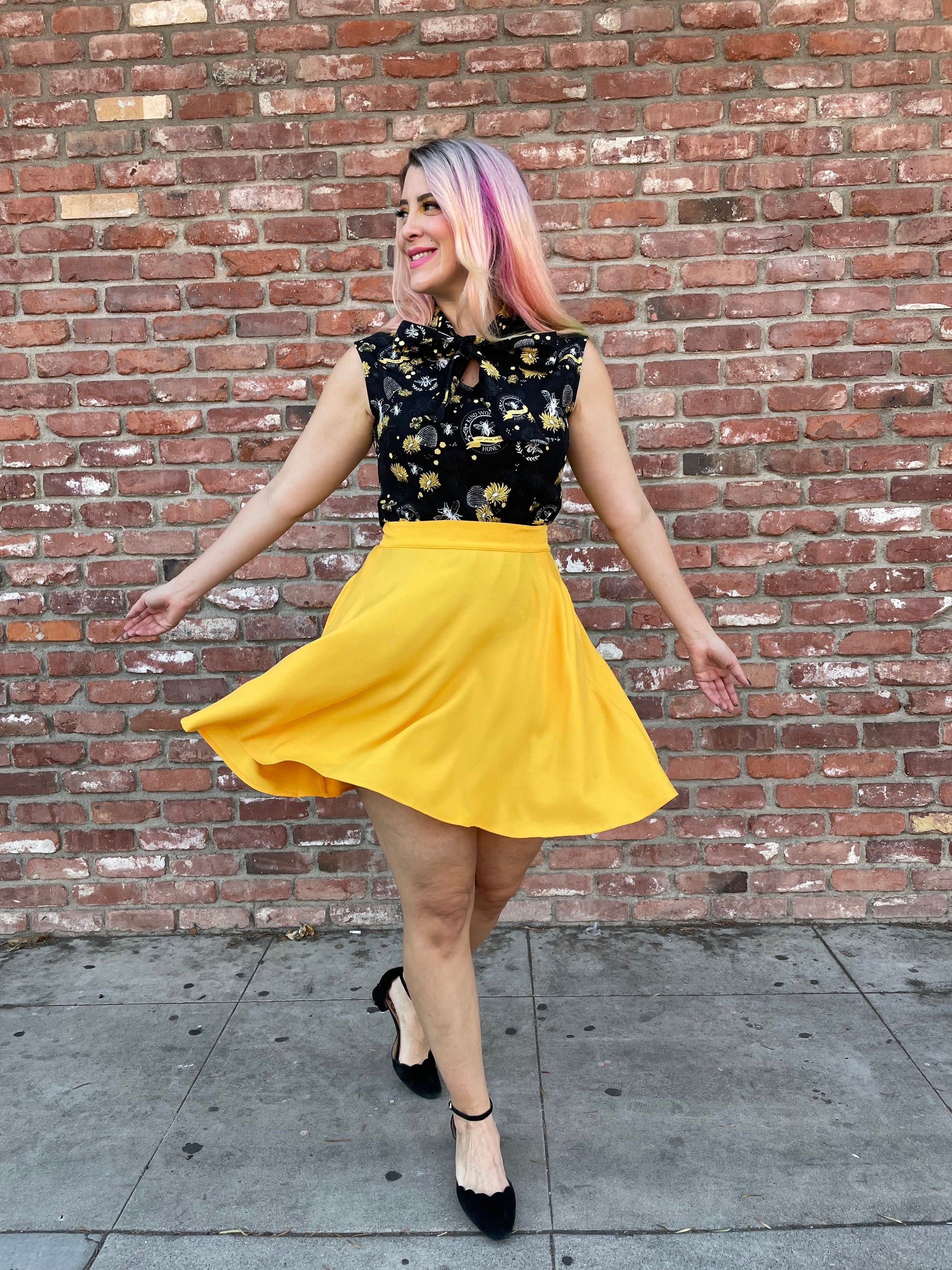 Retrolicious Marigold Skater Skirt in XS - Marigold Skirt Set