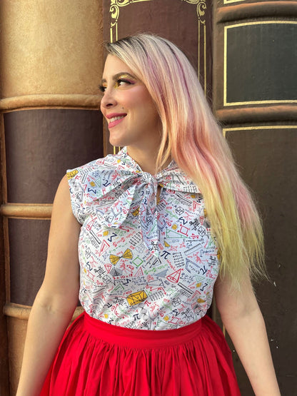 Retrolicious Peggy Swing Skirt in Red in XL view 5 - Red Swing Skirt