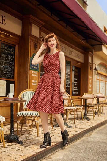 Retrolicious Plaid Vintage Dress - MeeeShop Women's Fashion
