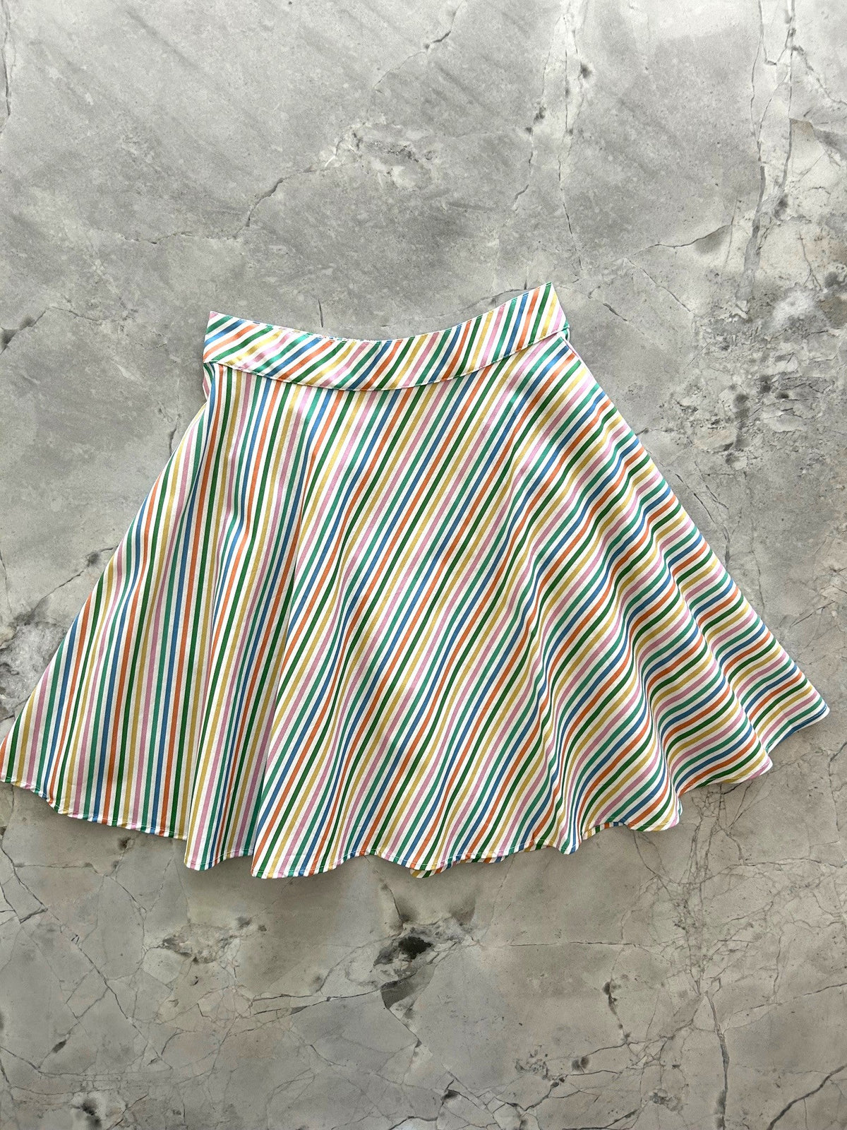 Retrolicious Rainbow Stripe Skater Skirt - MeeeShop Women's Fashion