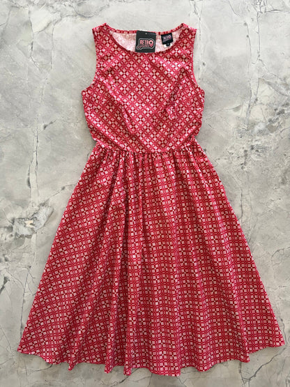 Retrolicious Red Diamond Midi Dress in XL view 5 - Red Diamond Dress Shoes