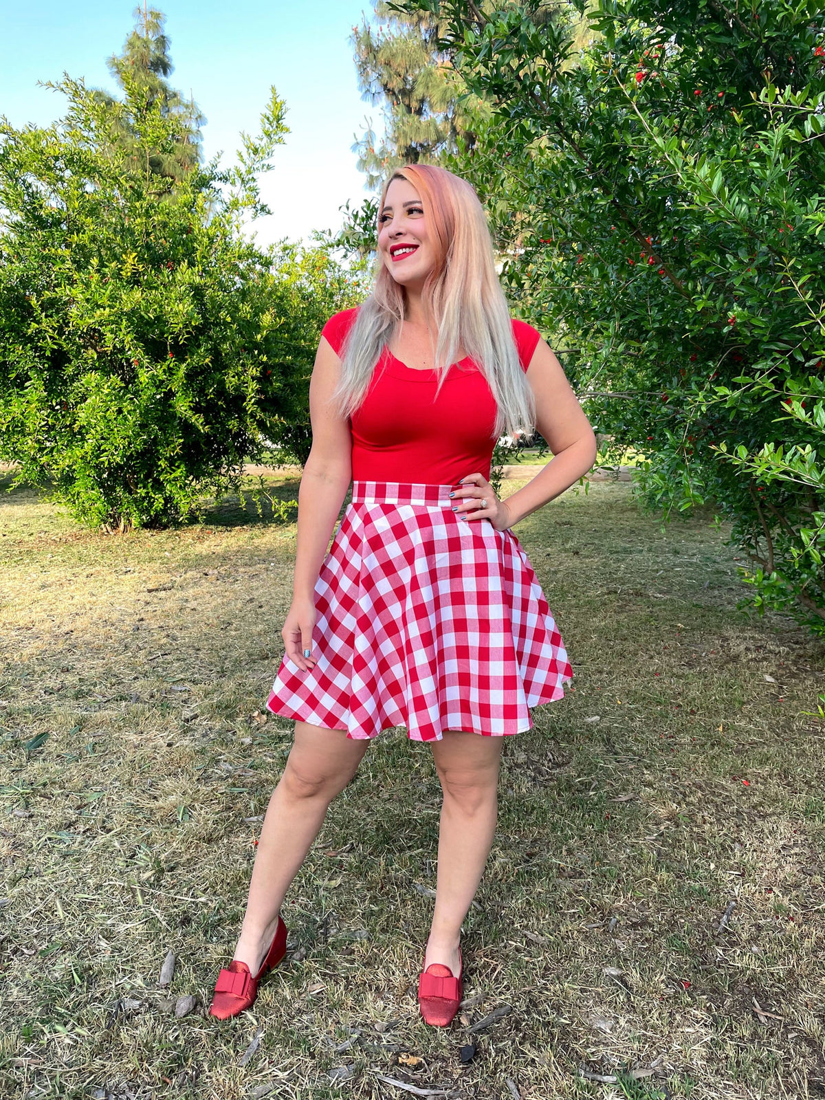 Retrolicious Retro Boat Neck Top in Red - MeeeShop Women's Fashion