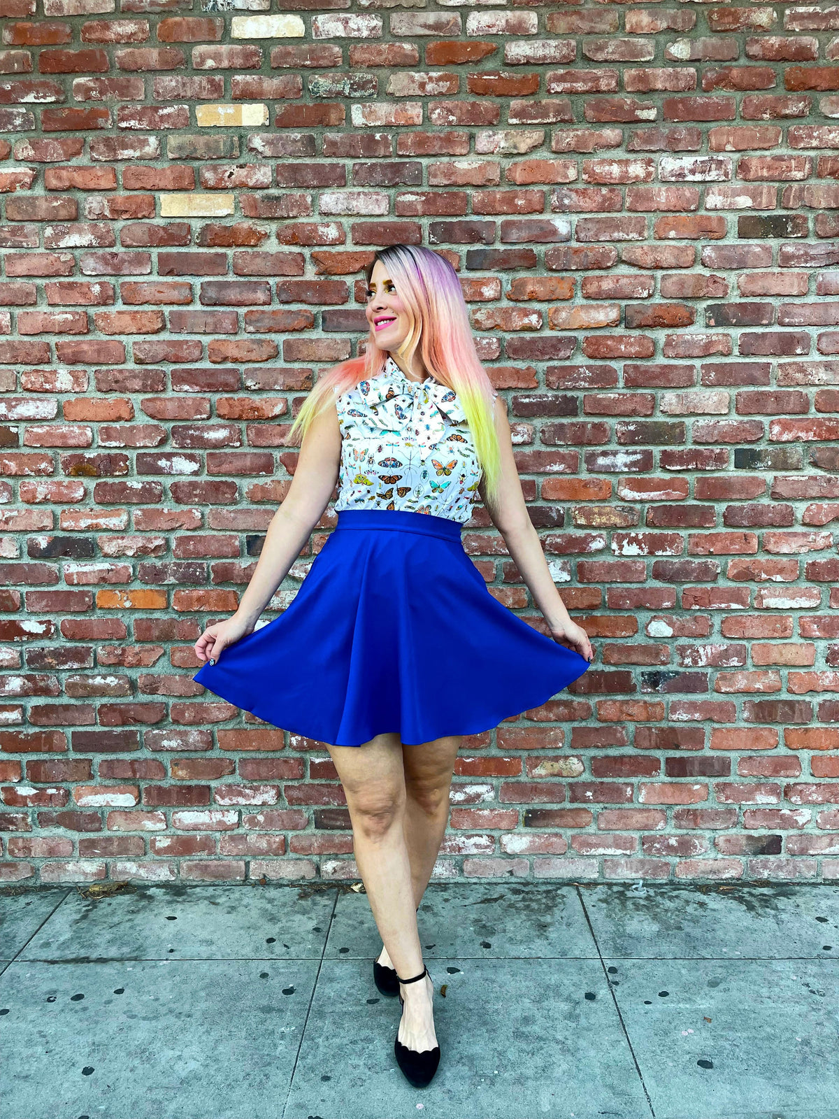 Retrolicious Royal Blue Skater Skirt in XS - Royal Blue Skirt Set