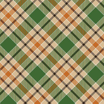 Retrolicious Rust & Green Plaid Midi Dress in S view 2 - Rusty Green Dress