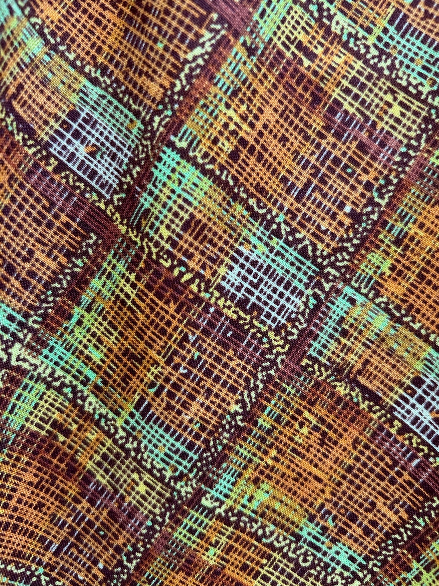Retrolicious Rust Plaid Doris Skirt in M view 2 - Rust Pleated Skirt