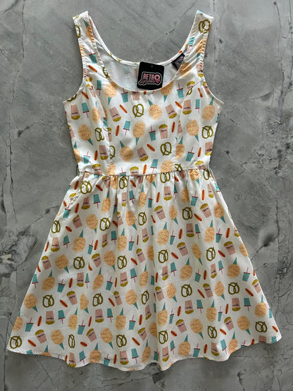 Retrolicious Snacks Shorter Length Fit & Flare Dress in M view 3