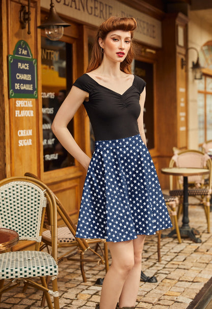 Retrolicious Stars Skater Skirt in L view 4