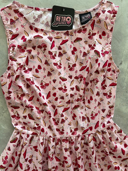 Retrolicious Toadstool Vintage Dress in 1X view 6 - Vintage Mushroom Dress