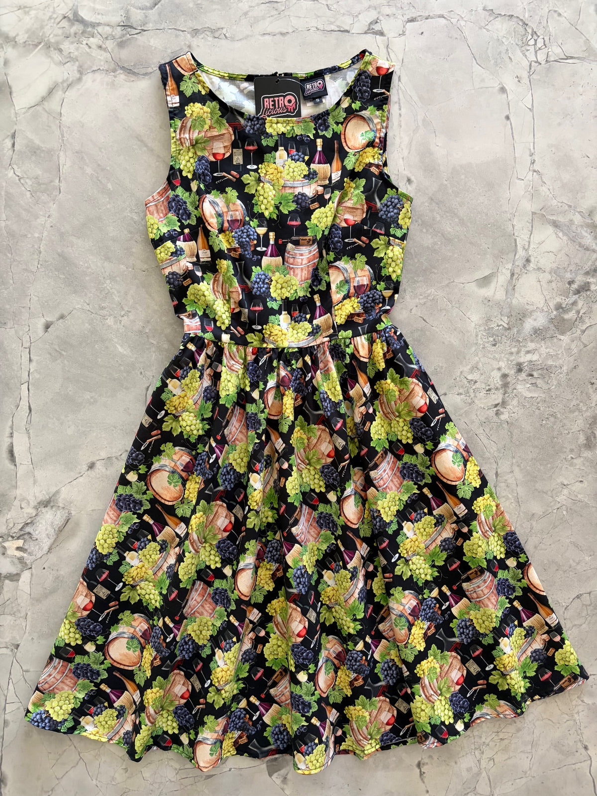 Retrolicious Wine Vintage Dress in M view 3