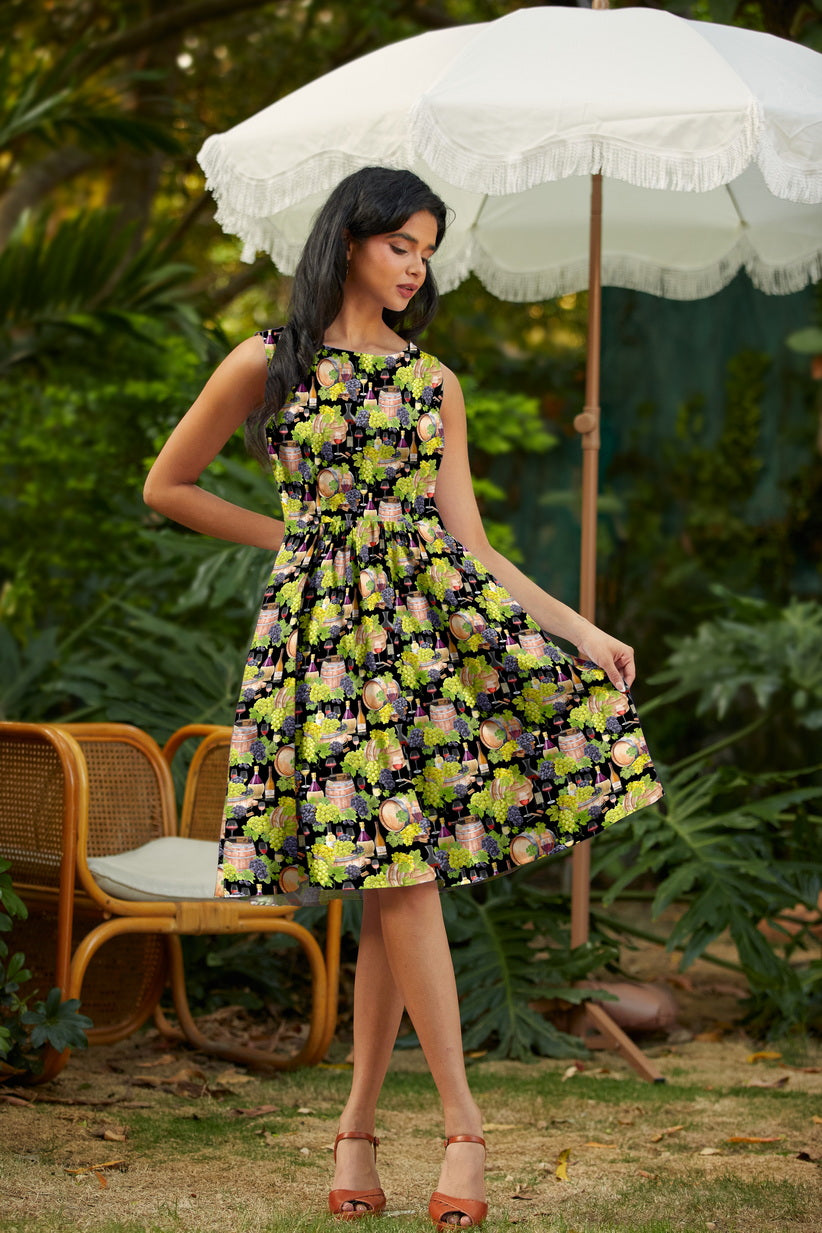 Retrolicious Wine Vintage Dress in XL view 5