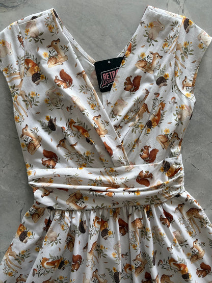 Retrolicious Woodland Animals Greta Dress in 1X view 6 - Woodland Animals Dress Up