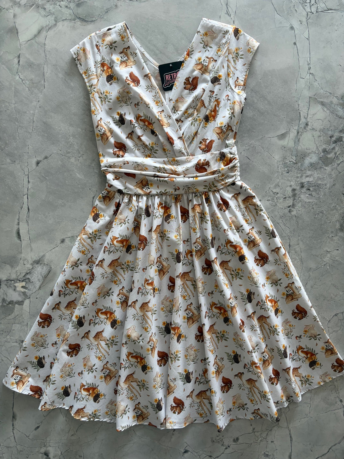 Retrolicious Woodland Animals Greta Dress in XL view 5 - Woodland Animals Dress Up