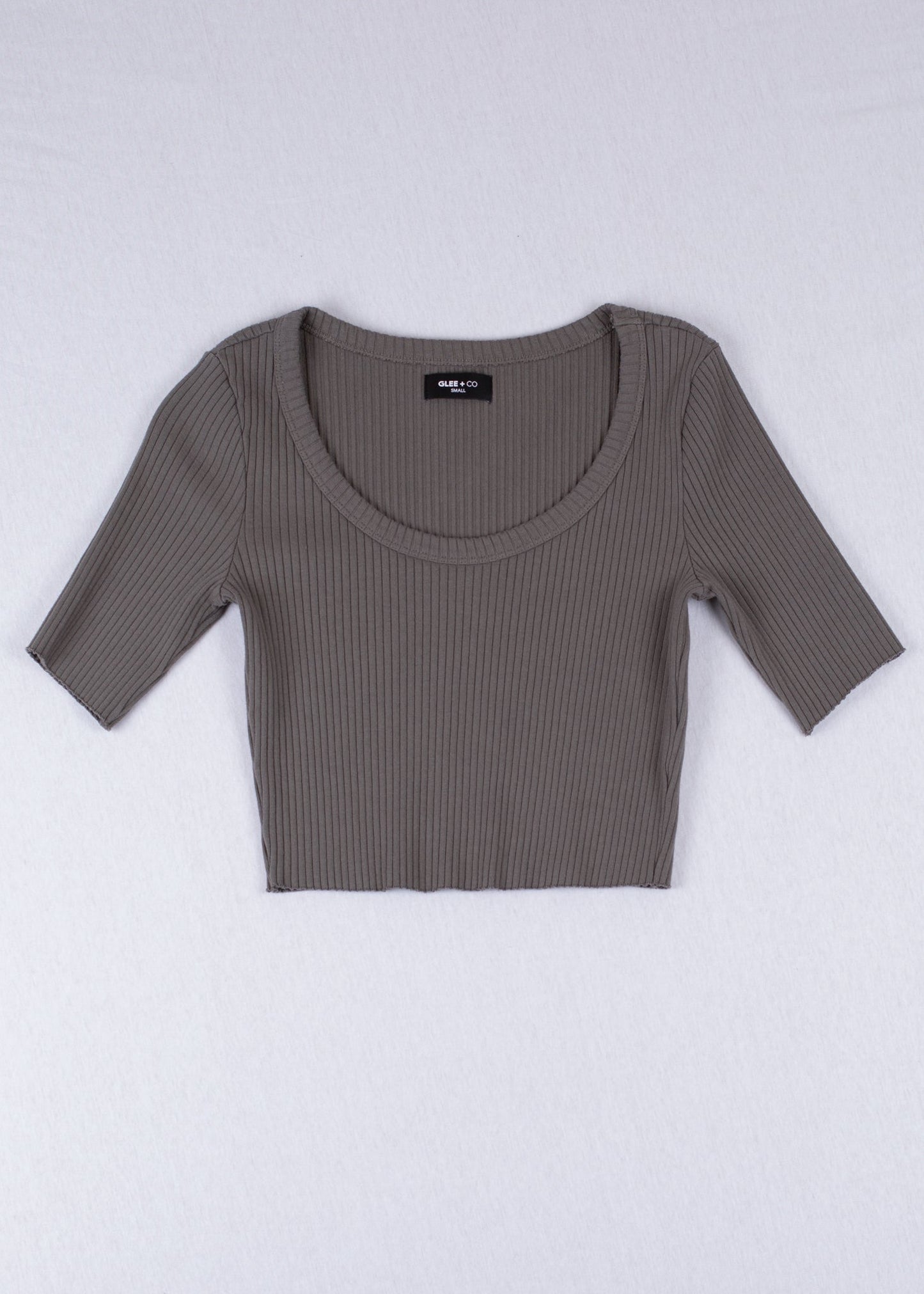 Ribbed Half Sleeve in S view 6 - Ribbed Half Sleeve Top