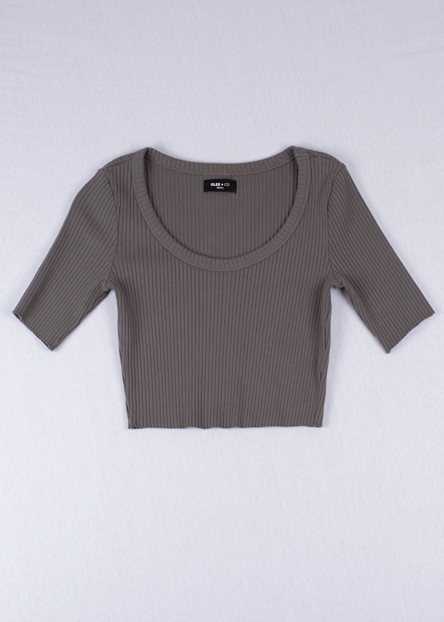 Ribbed Half Sleeve S view 6 (top) - ribbed half sleeve top, ribbed half sleeve t shirt, ribbed half sle - shop at us.meeeshop