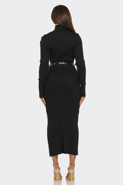 Ribbed Knit Utility Midi Dress view 8 - Fall Wardrobe Essential - Ribbed Knit Dress Women
