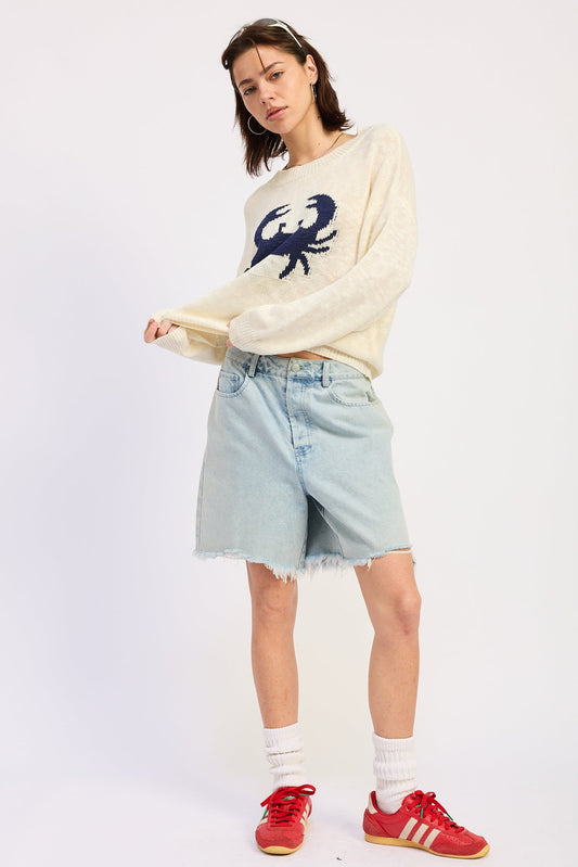 Riley Denim Shorts in S - Riley Denim Shorts In Saxe Blue Aknvas (bottom)
