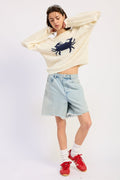 Riley Denim Shorts view 4 (bottom) - riley denim shorts in saxe blue aknvas, riley denim shorts billabo - shop at us.meeeshop