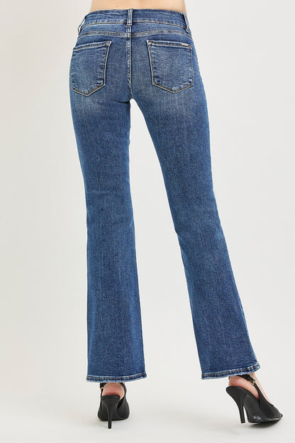 Risen Tummy Control Low Rise Bootcut Jeans - MeeeShop Women's Fashion