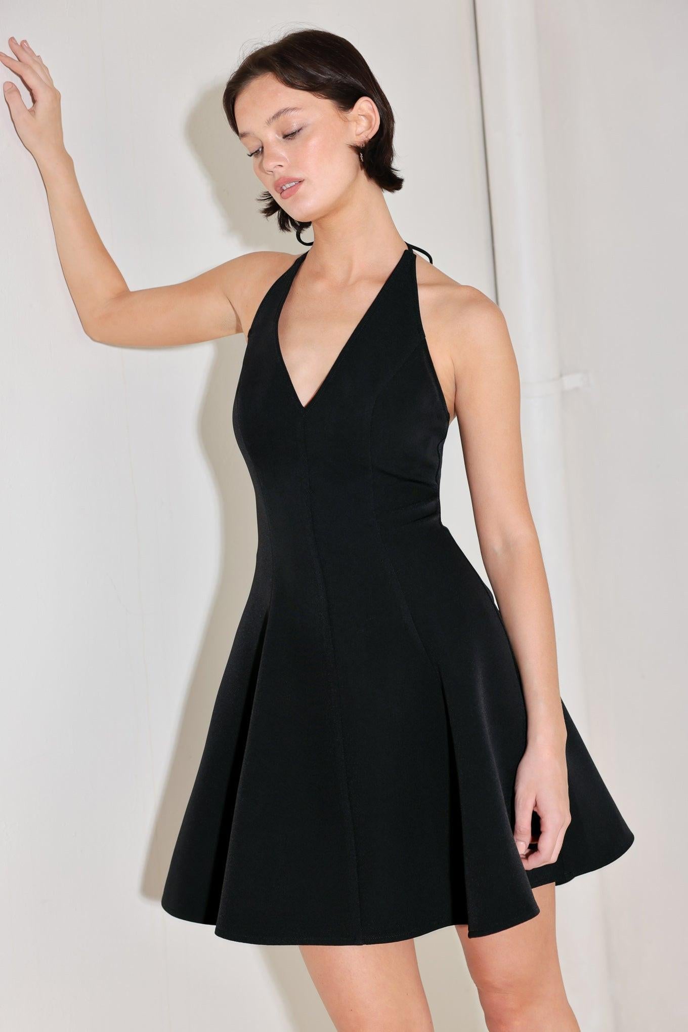 Rodeo Romance Woven Mini Dress in BLACK