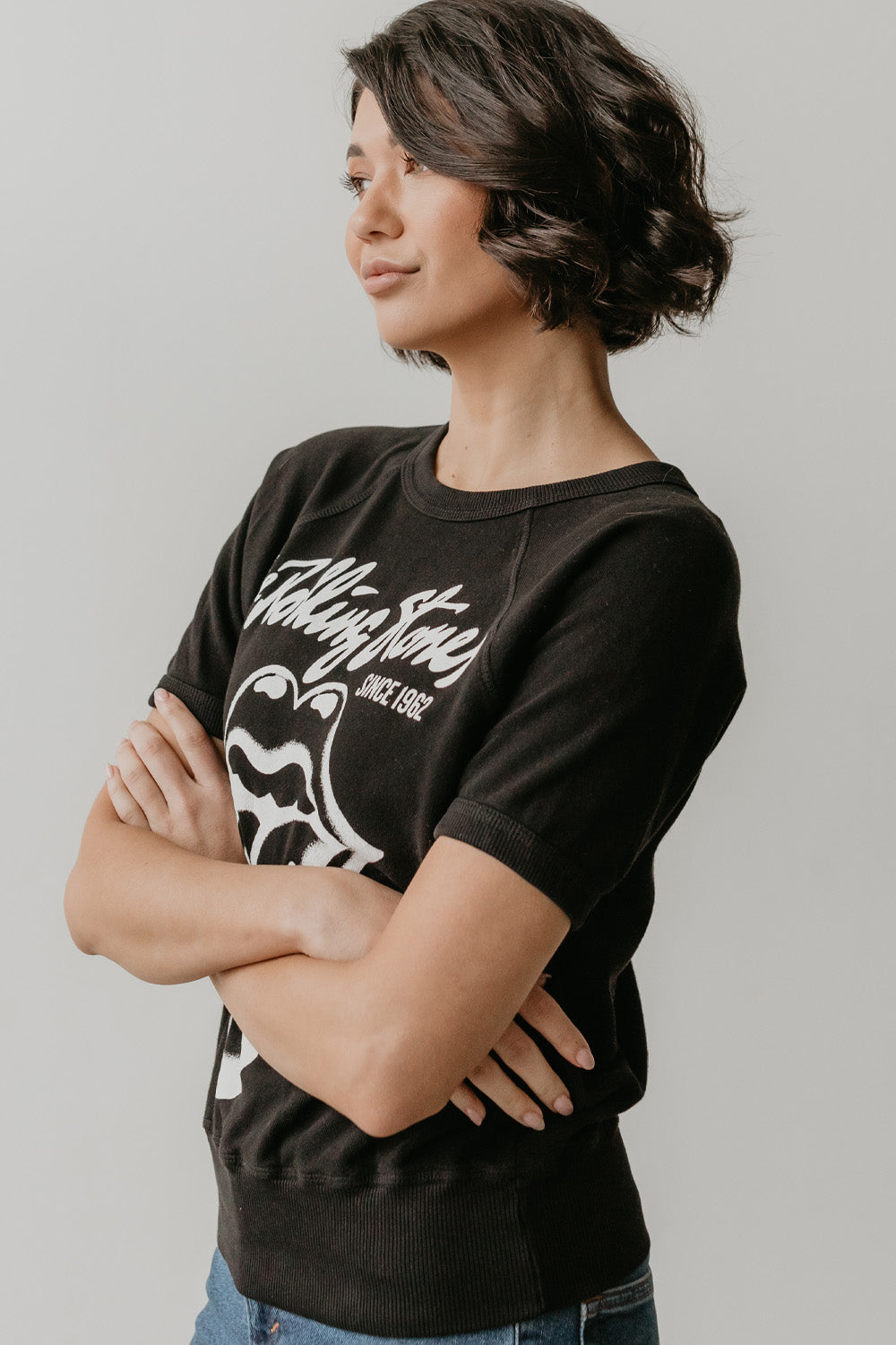 Rolling Stones Black Raglan Tee view 10 - Rolling Stones Tee Shirts (top)