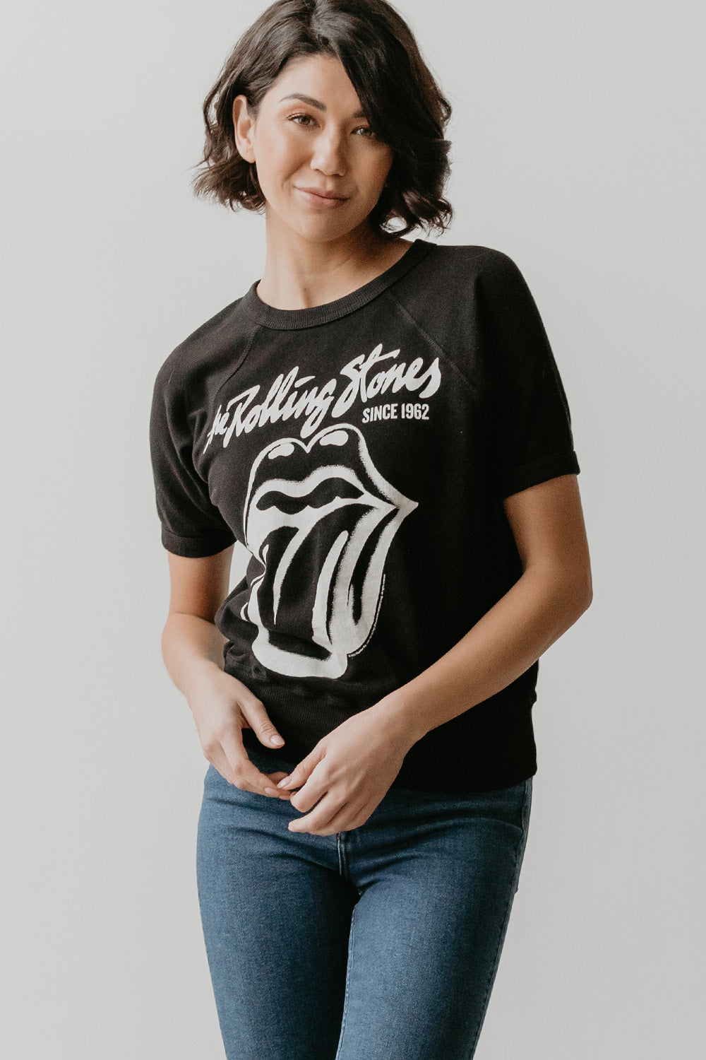 Rolling Stones Black Raglan Tee view 8 - Rolling Stones Tee Shirts (top)