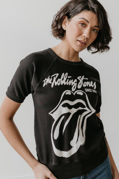 Rolling Stones Black Raglan Tee view 9 - Rolling Stones Tee Shirts (top)
