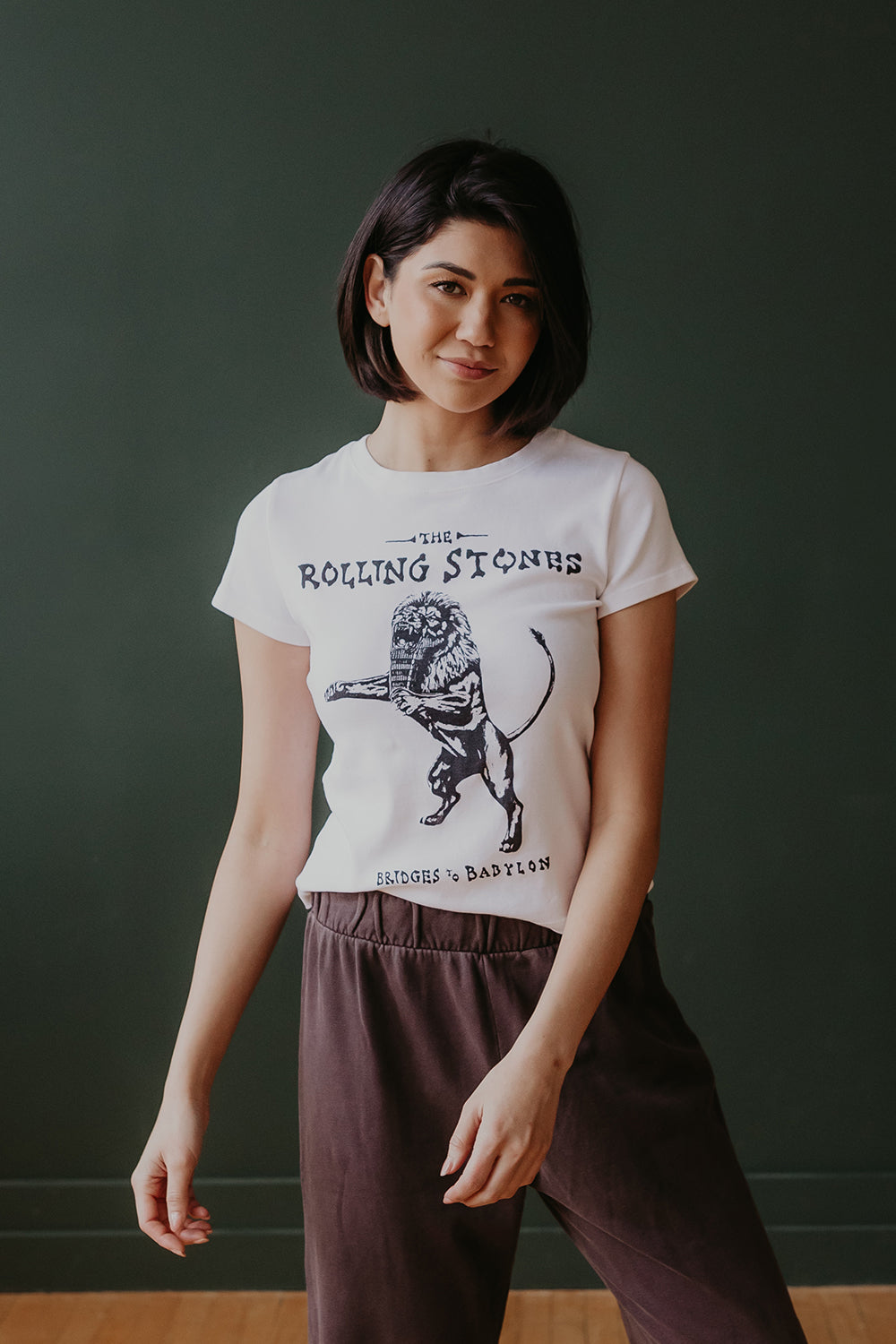 Rolling Stones Bridges to Babylon Baby Tee in L view 4 - Rolling Stones Tee Shirts (top)