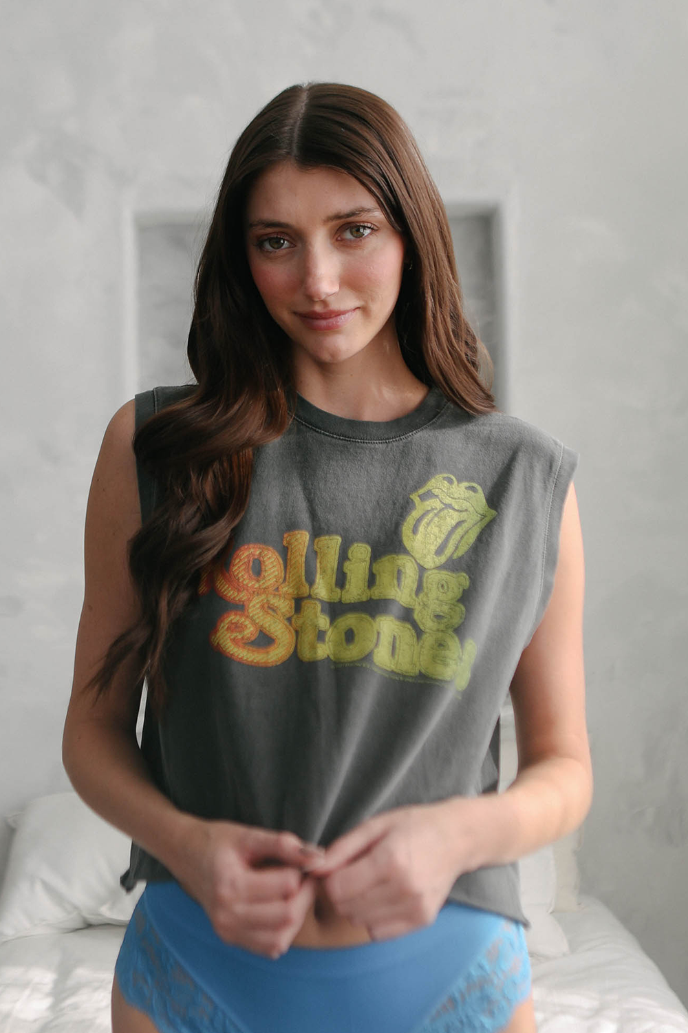 Rolling Stones Hot Stuff Tank in M view 3 - Rolling Stones Tank Top